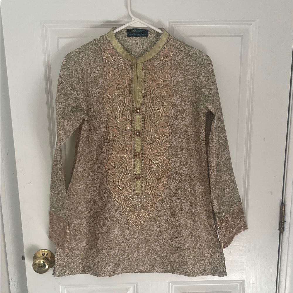 Limelight cotton embroidered shirt